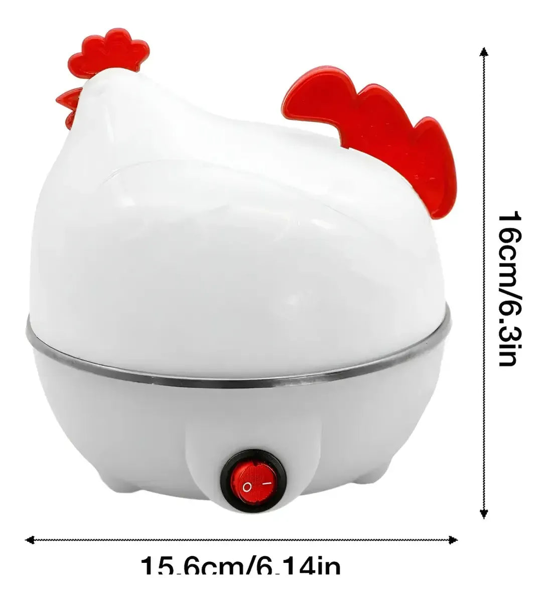 Hervidora De 7 Huevos Eléctrica En Forma De Gallina Al Vapor