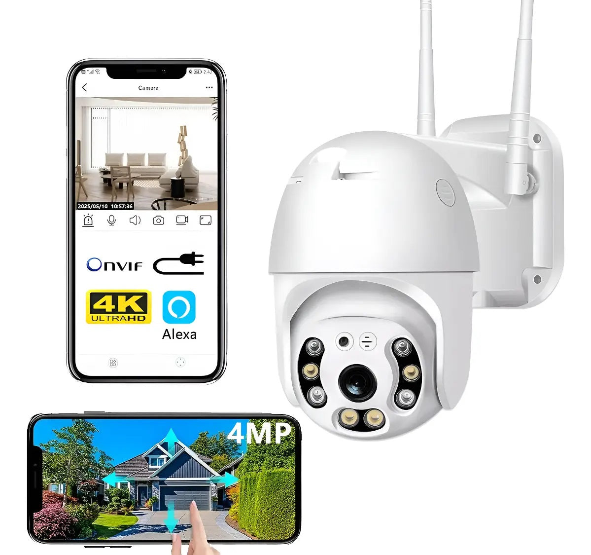 Camara De Seguridad Para Uso Exterior Ip Wi Fi Tipo Domo