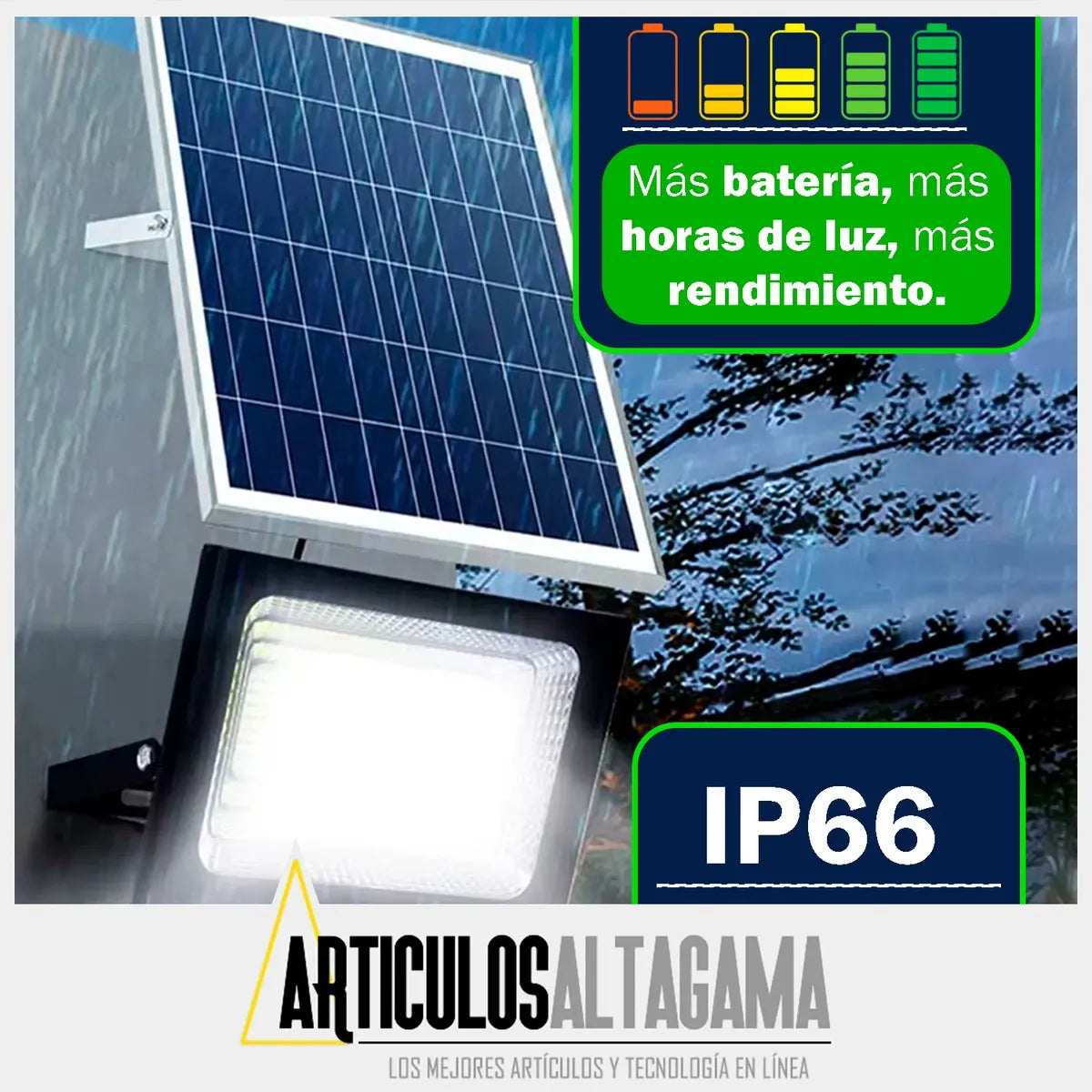Reflector Solar LED 300W Exterior Impermeable IP65 + Control