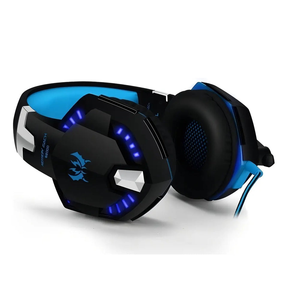 Auriculares Gamer Kotion G2000 Over-Ear Negro/Azul PS4 Xbox One Jack 3.5mm