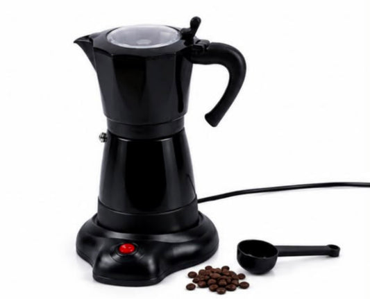 LAOION Cafetera Espresso Maker, Máquina De Café Portátil De 6 Tazas, Cafeteras Eléctricas Modernas Portátiles de 300ml, Olla de Moka Eléctrica con Base Desmontable