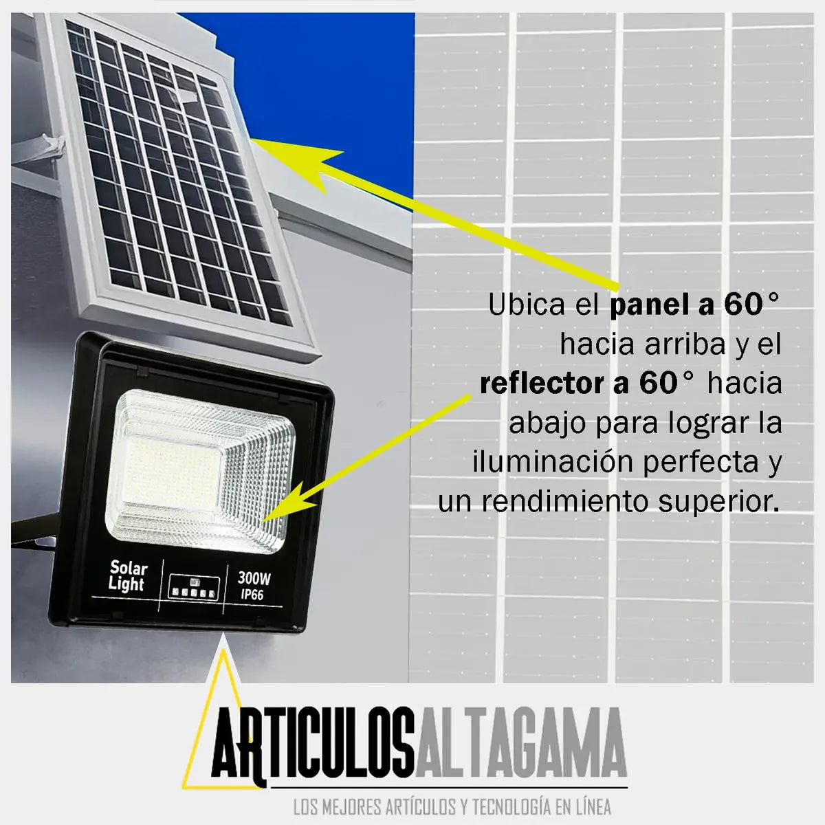 Reflector Solar LED 300W Exterior Impermeable IP65 + Control