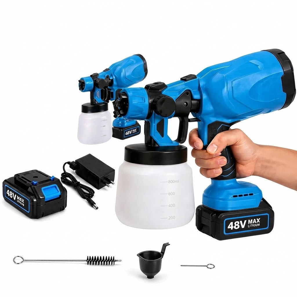 Compresor De Pintar, Pistola Portatil De Dos Baterias Premium