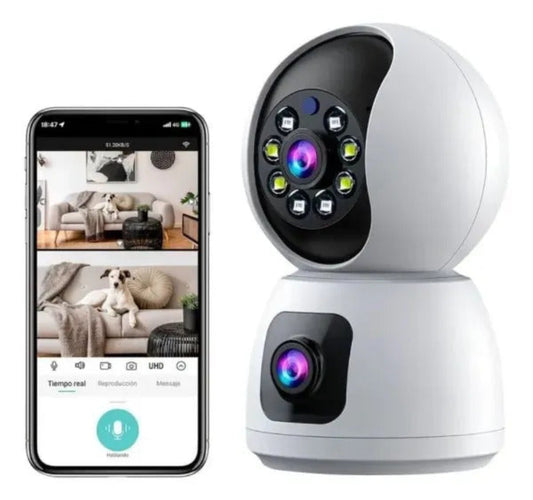 Cámara IP Doble Lente 360° WiFi | Interior | App iCSee | Visión Nocturna