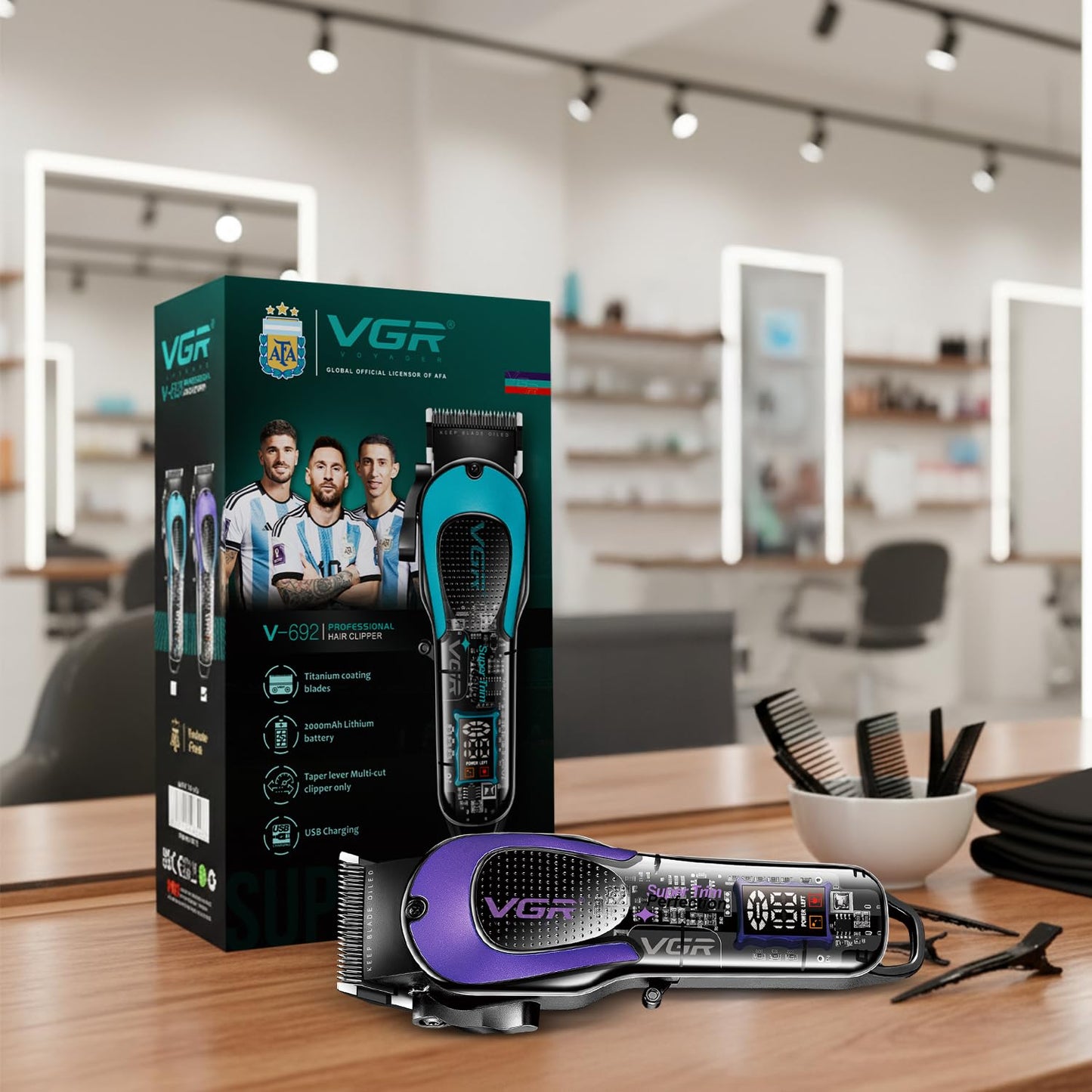Maquina De Cortar Pelo Clipper 200 Min Profesional Vgr V-692