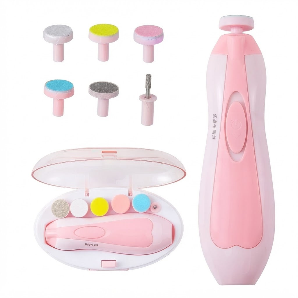 Lima De Uñas Eléctrica Para Bebe Rosa