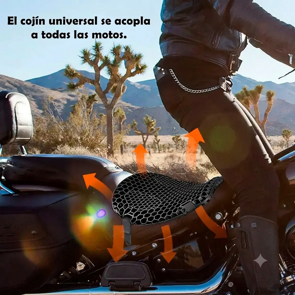 Cojín Silicona En Gel Universal Para Moto Impermeable +funda
