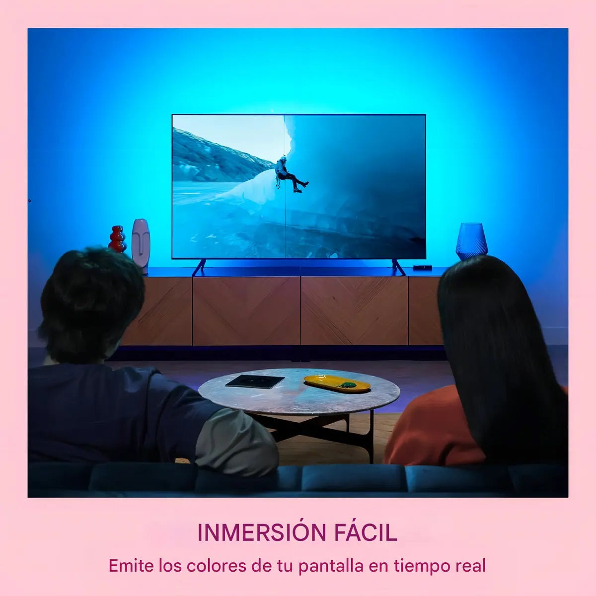 Cinta Tira Led Inmersiva Smart Para Tv 4m Con Deco Sync Box Hdmi