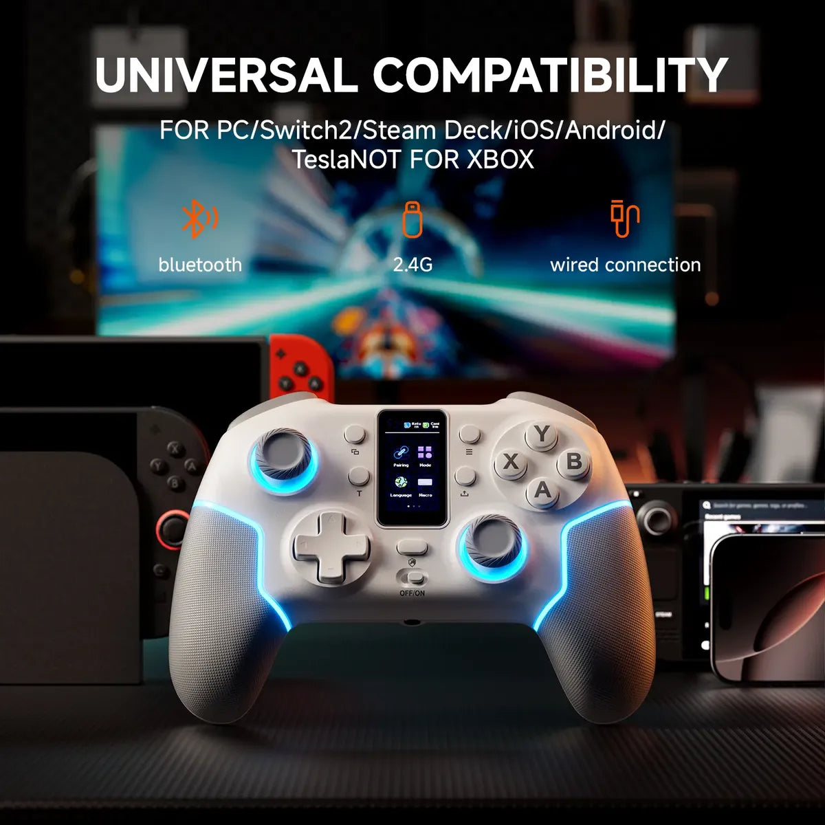 Control Gamer Inalámbrico ECHTPower Multiplataforma PC Switch iOS Android