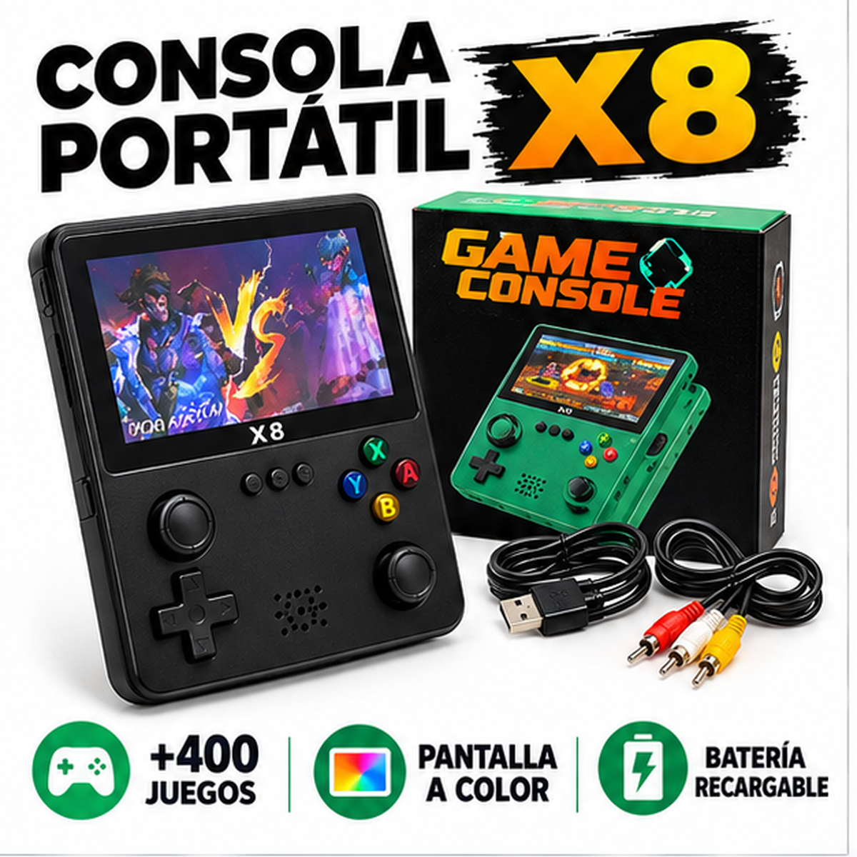 Consola Retro Portátil X8 Arcade