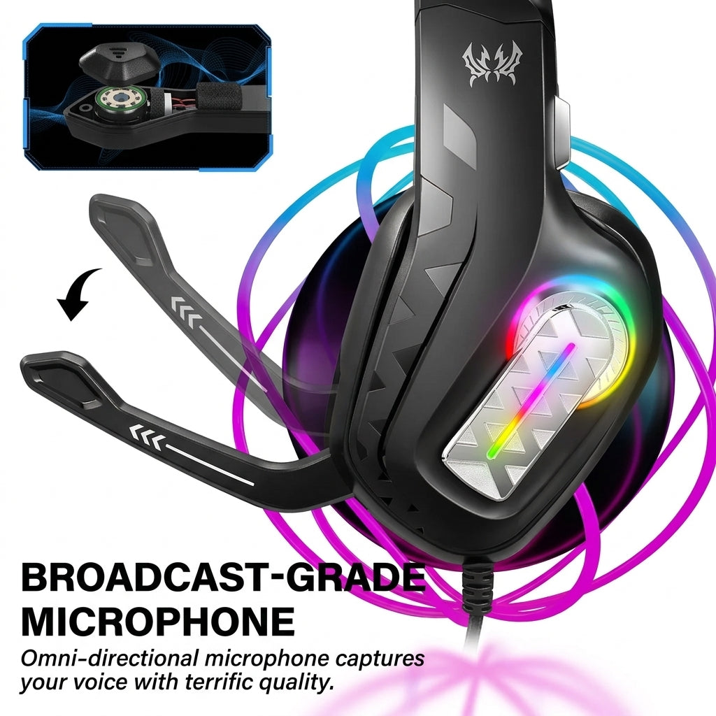 Audífonos G4100 Rgb Usb 5mm Con Mic Para Pc Y Laptop
