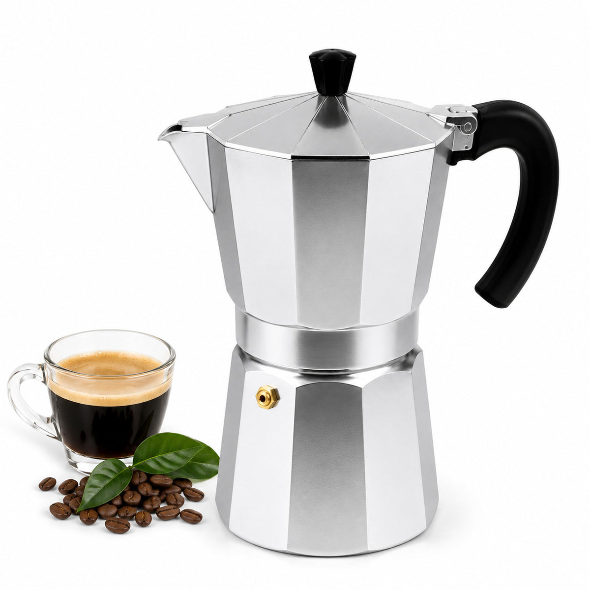 Cafetera Italiana de Aluminio 12 Tazas – Espresso Tradicional