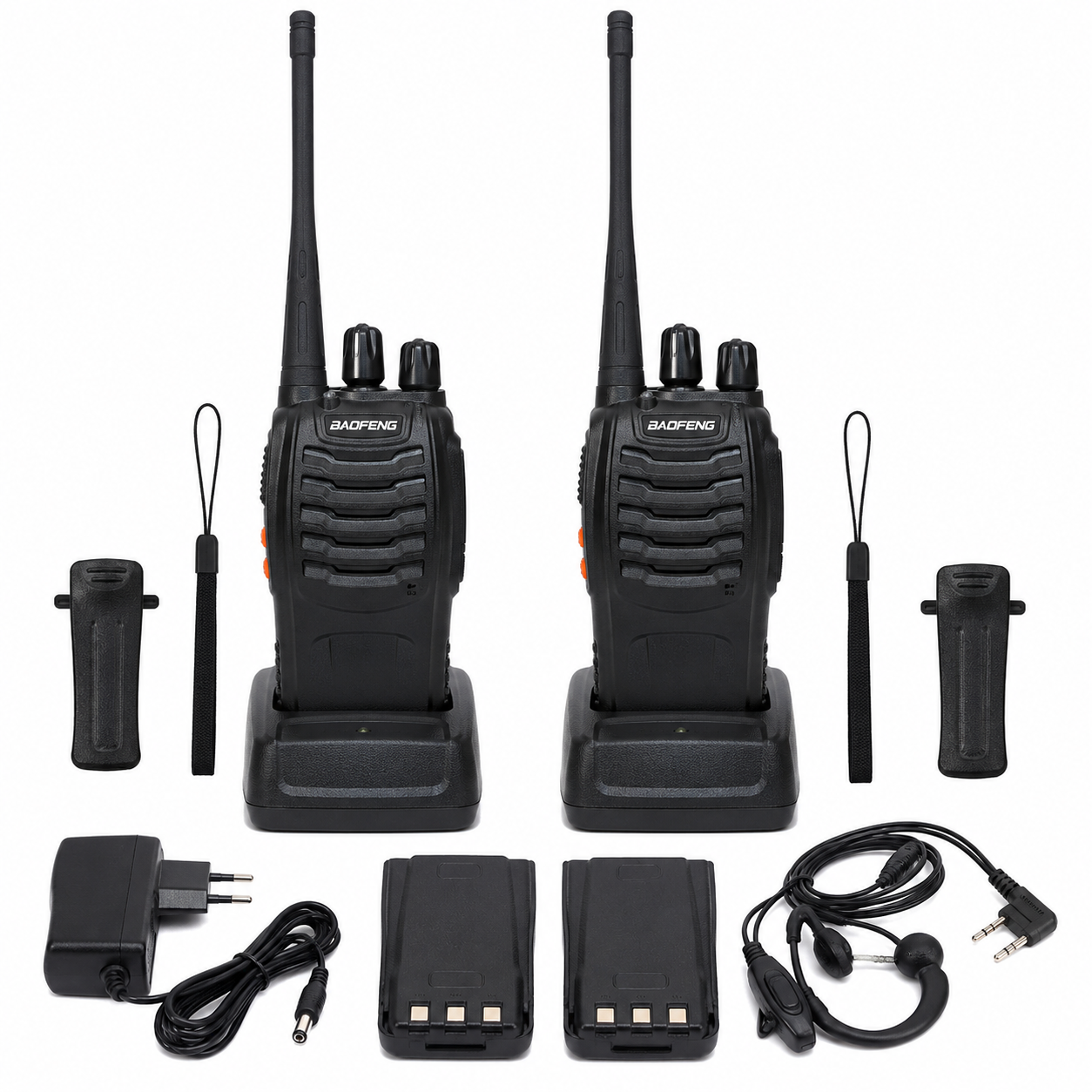 Walkie Talkie Baofeng BF-888H Radio Bidireccional Set x2 | 16 Canales UHF Recargables