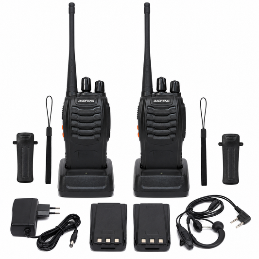 Walkie Talkie Baofeng BF-888H Radio Bidireccional Set x2 | 16 Canales UHF Recargables