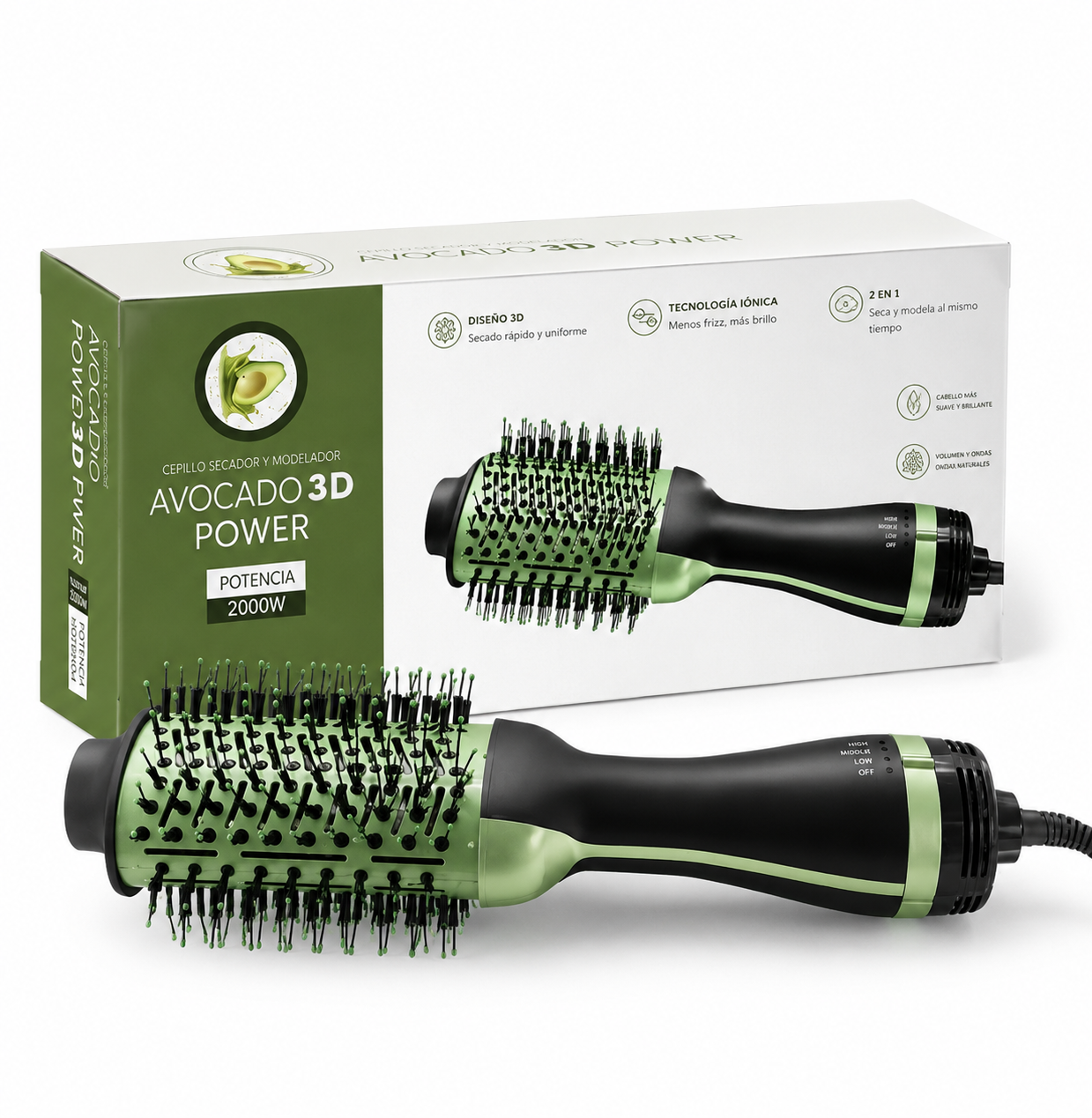 Secador de Cabello Avocado 3D Power 2000W Profesional con Aire Frío