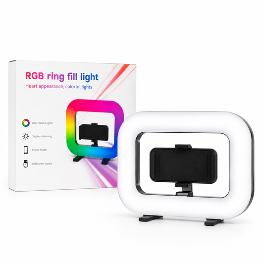Aro de Luz RGB LED para Fotografía, Streaming y Maquillaje
