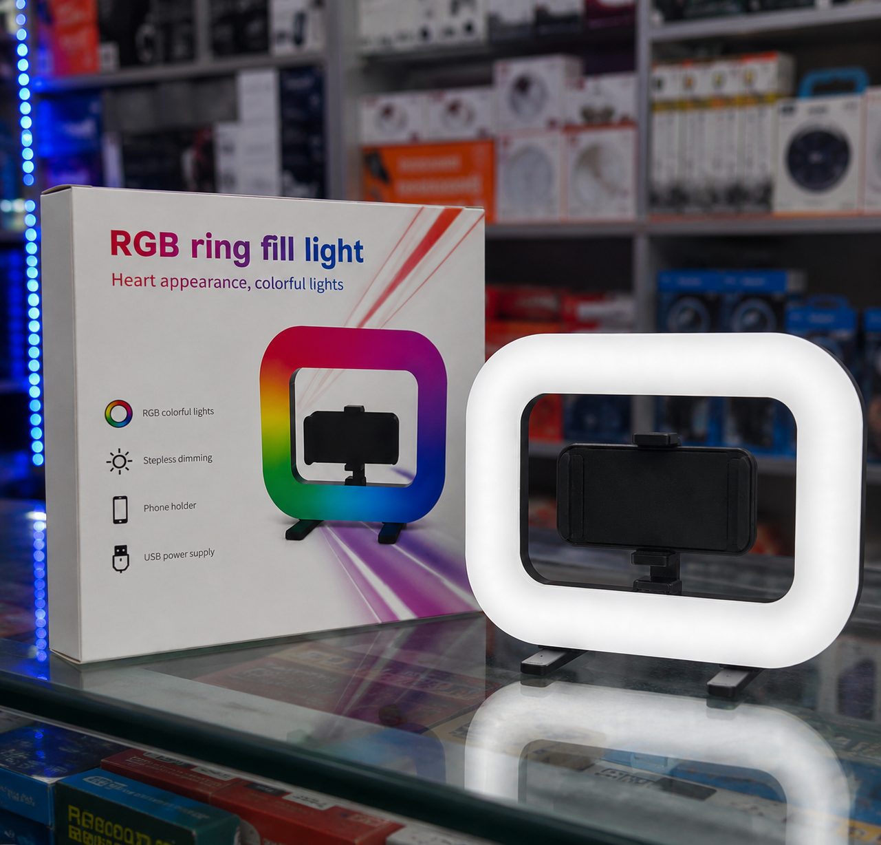 Aro de Luz RGB LED para Fotografía, Streaming y Maquillaje