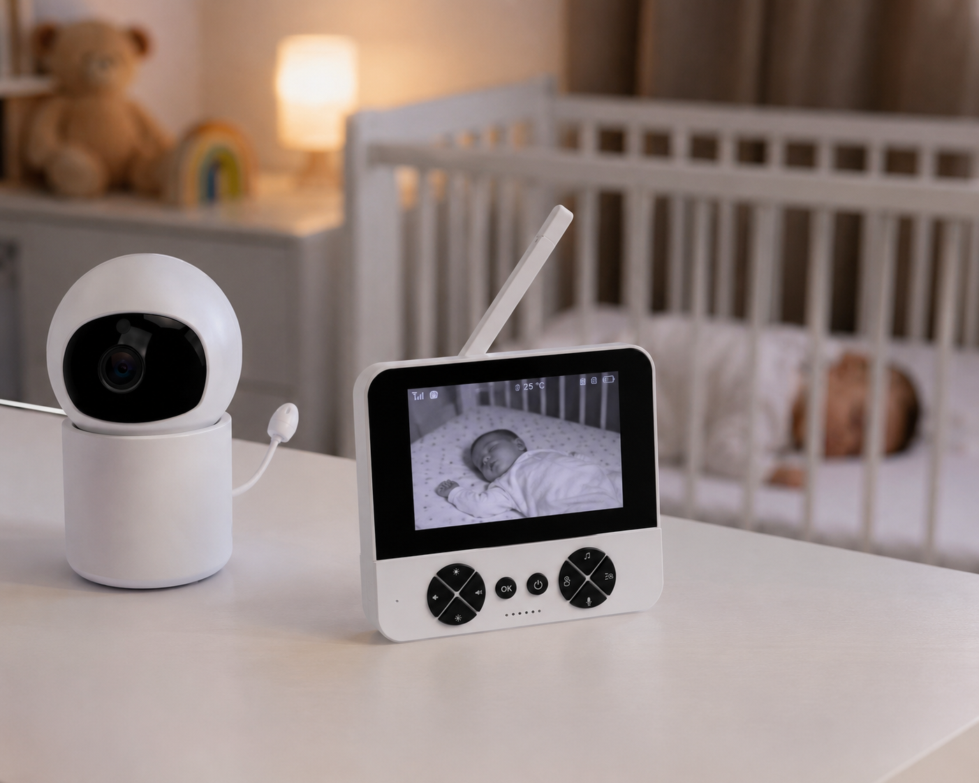 Monitor para Bebé C5 Robótico 4.3 Pulgadas con Visión Nocturna