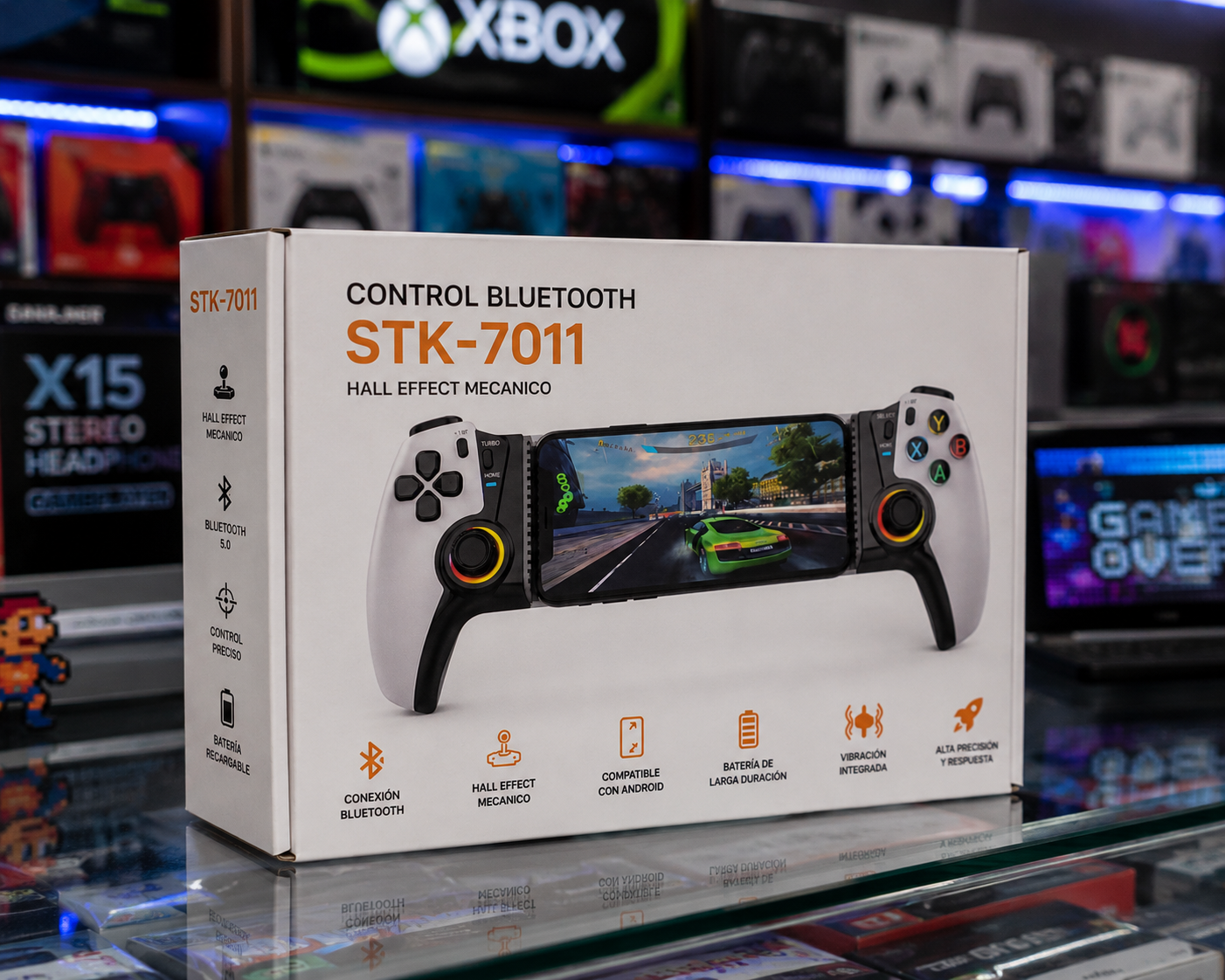 Control Bluetooth STK-7011 Hall Effect para PC y Dispositivos Compatibles