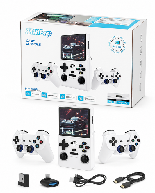 Consola Portátil M18 Pro 4K con Doble Control Inalámbrico y Salida HDMI