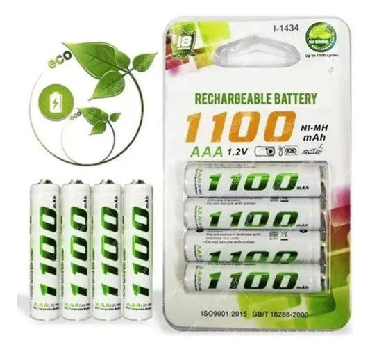 Pilas Baterias Recargables Aaa X4 Unds