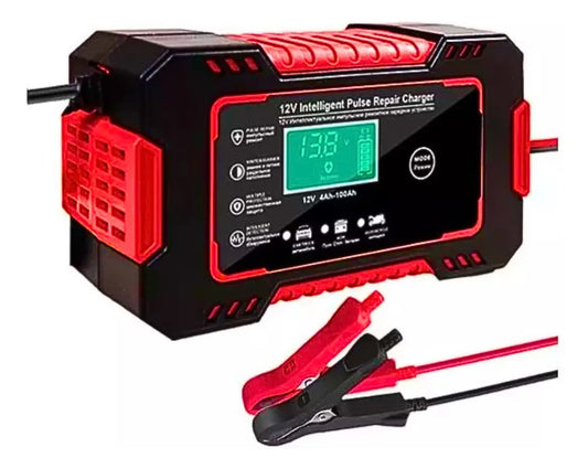 Cargador De Batería 12 V Inteligente Para Auto Y Moto 6 Amp