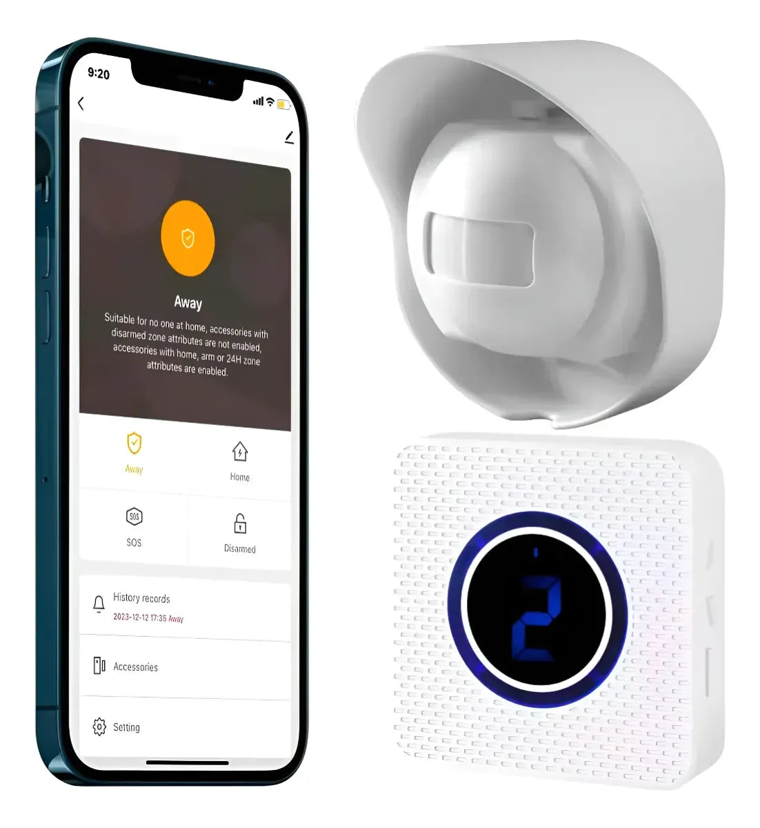 Timbre Sensor Movimiento Wifi App Tuya Alarma Inteligente
