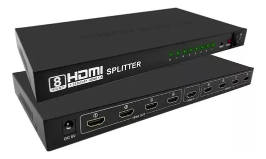 Splitter HDMI Jaltech 1x8 Salida Ultra HD 4k HDCP Negro Modelo LH103