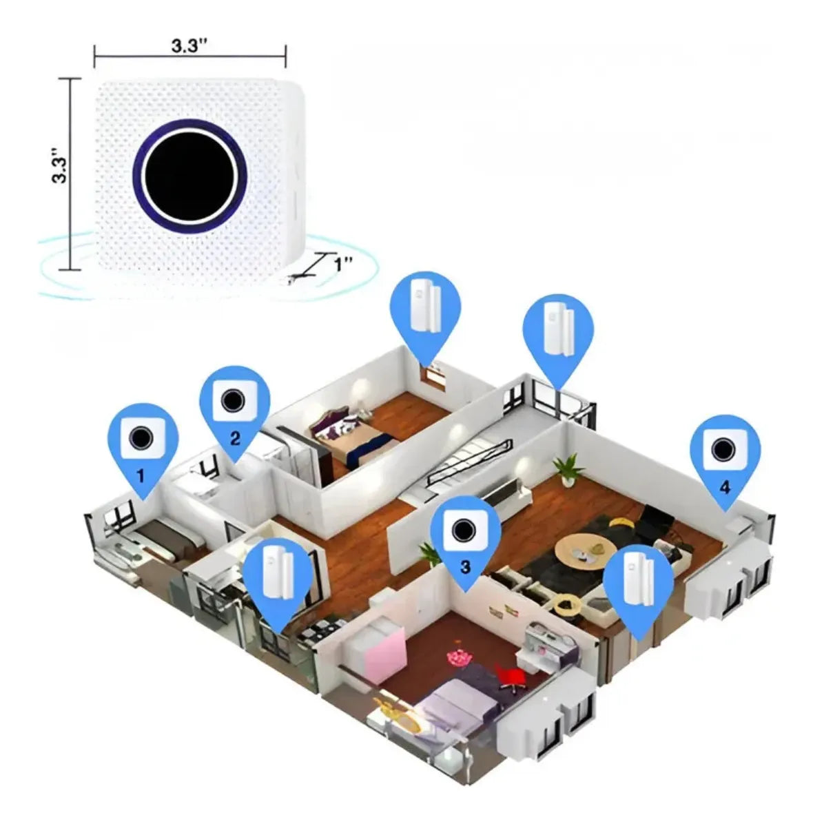 Timbre Sensor Movimiento Wifi App Tuya Alarma Inteligente