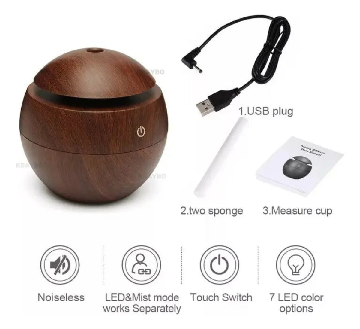 Humificador De Aire Pequeño Aromaterapia Ultrasonico