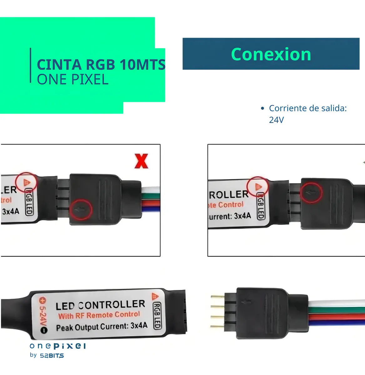 Tira De Luces Led Rgb 5050 Con Bluetooth Cinta Led 10 Metros
