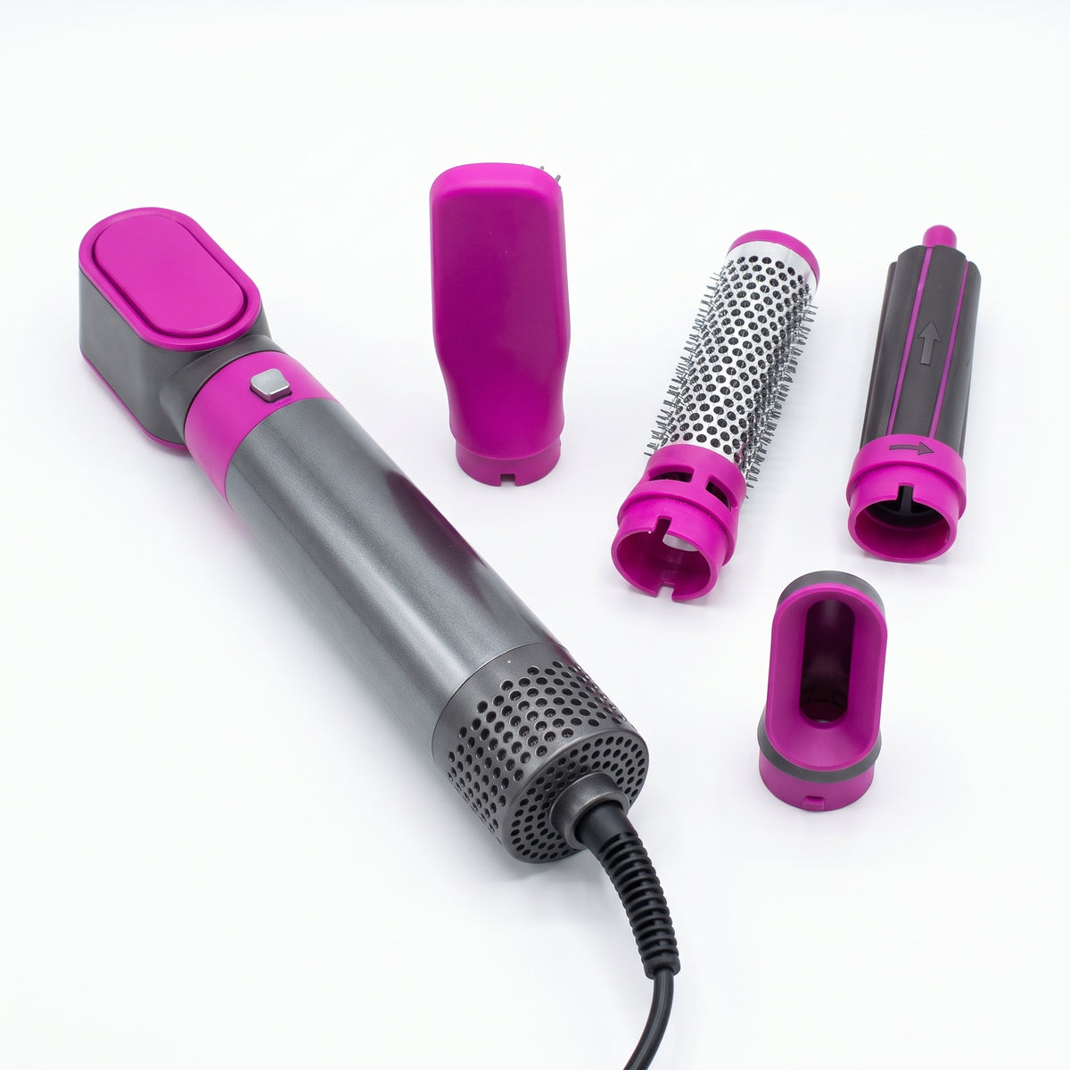 Secador Moldeador De Cabello 5 En 1 Con Accesorios Intercambiables