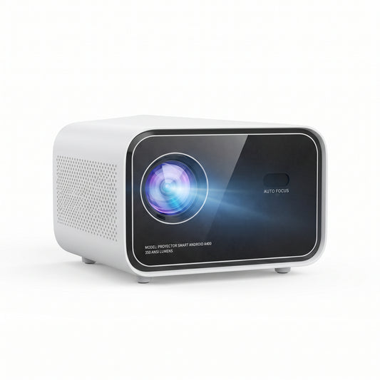 Proyector Smart Android A400 350 ANSI Lumens Con Enfoque Automático Y Netflix