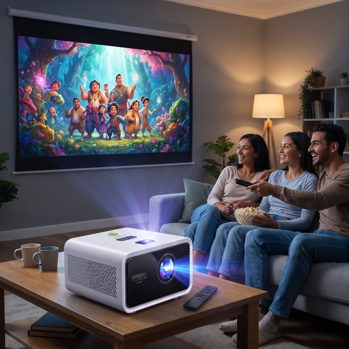 Proyector Smart Android A900 Full HD 1080P 900 ANSI Lúmenes Con Autoenfoque