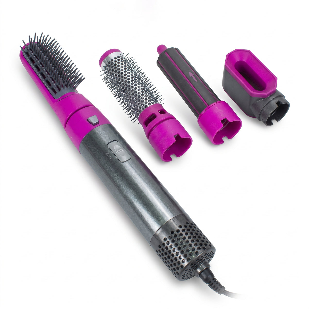 Secador Moldeador De Cabello 5 En 1 Con Accesorios Intercambiables