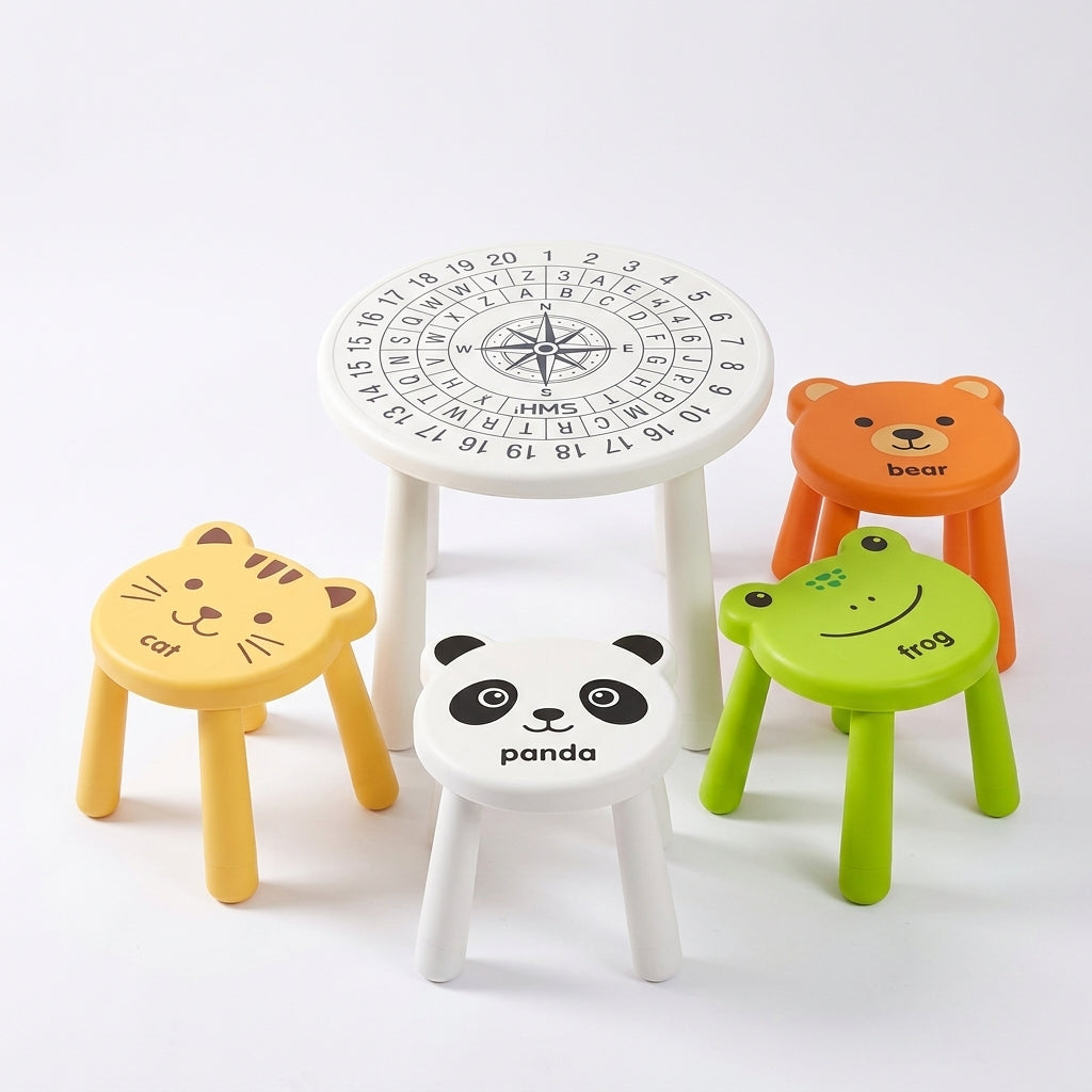 Silla Infantil De Plástico Con Diseño De Animales