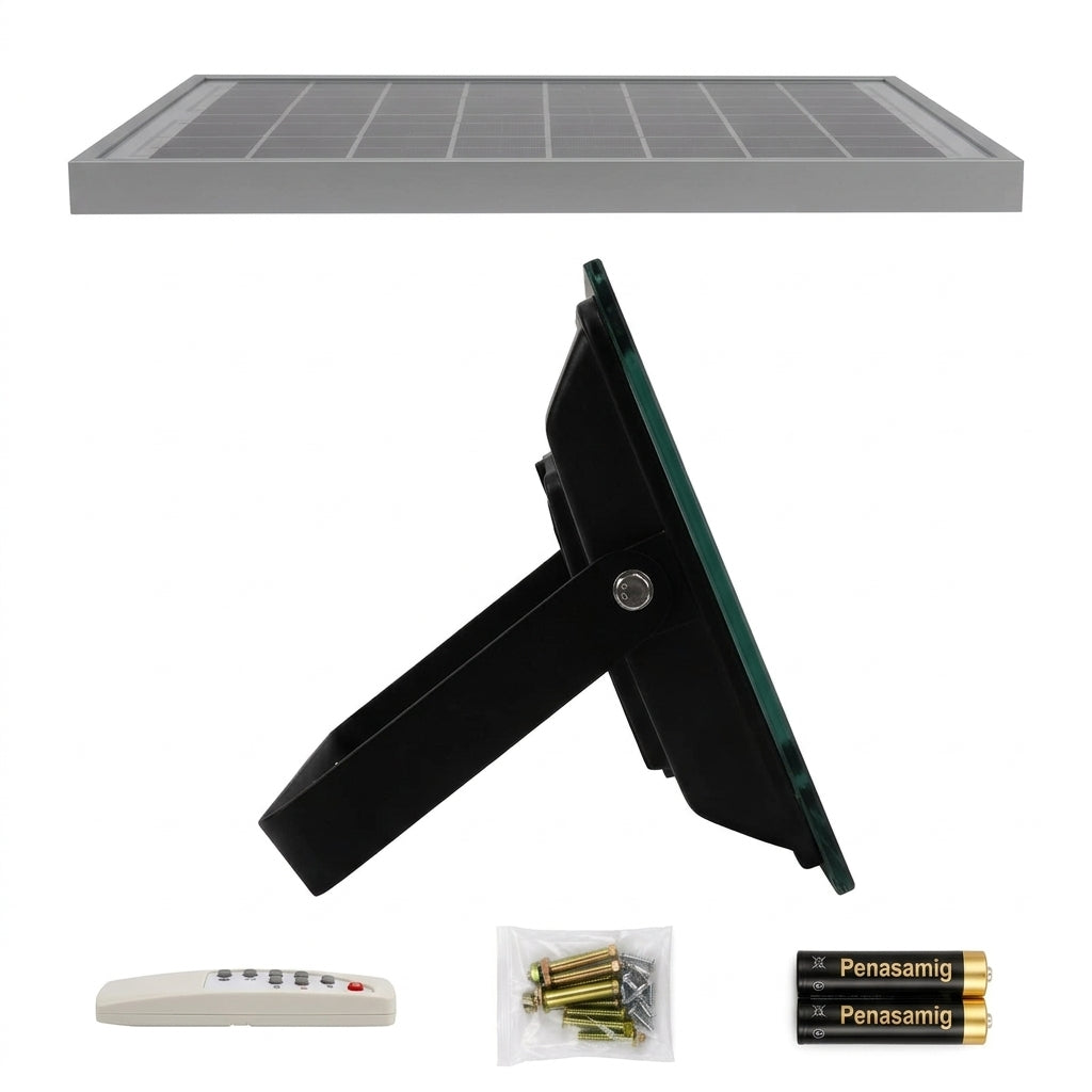 Reflector Solar LED JORTAN 1200W con Panel Solar y Control Remoto IP66