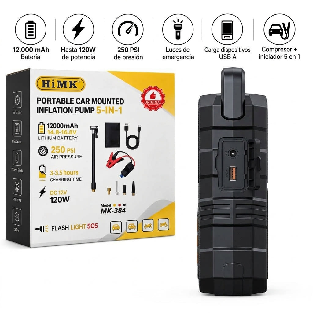 Compresor + Iniciador 5 En 1 MK-384