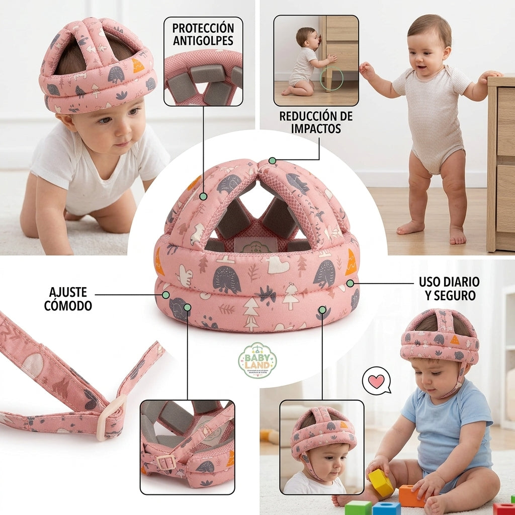 Casco Protector Para Bebé NB-169 Con Acolchado Suave
