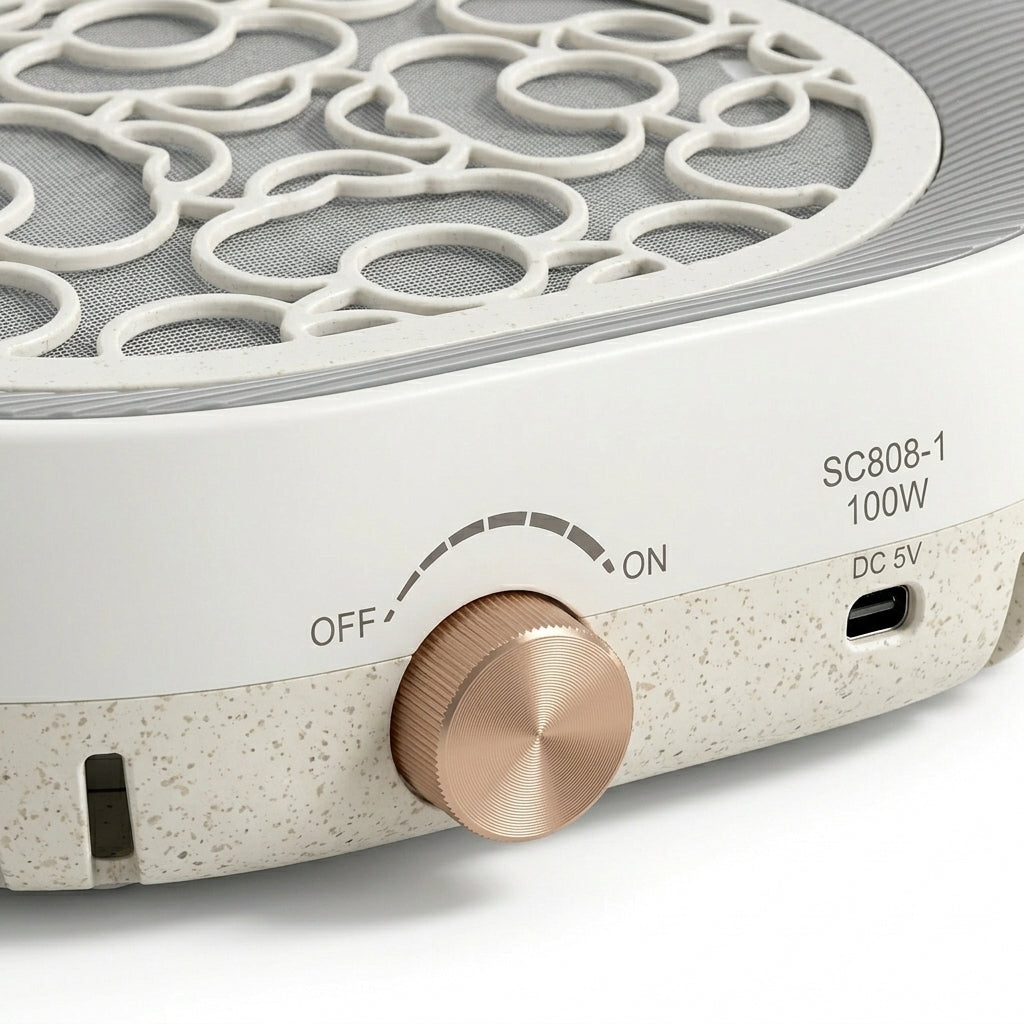 Extractor De Polvo Para Uñas SC808-1-B De 100W Con Velocidad Regulable