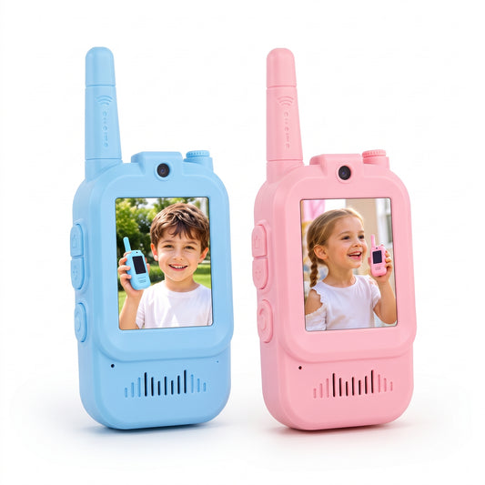 Walkie Talkie Para Niños Con Videollamada, Pantalla Y Batería Recargable Tipo C