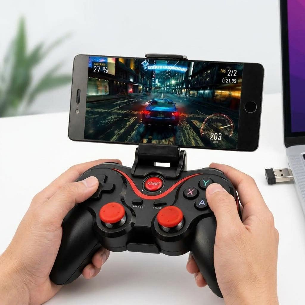 Control Gamer X3 3 En 1 Con Receptor USB