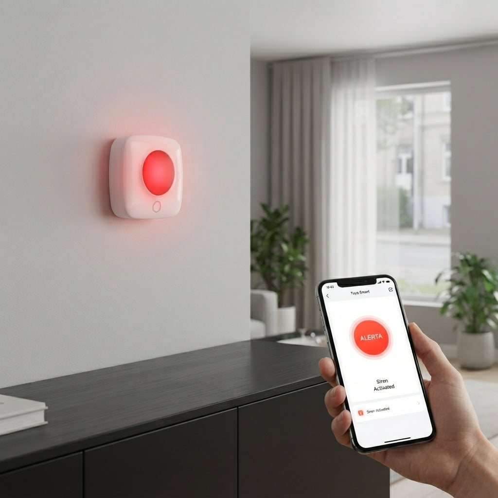 Sirena Estroboscópica Inteligente App Tuya Wifi