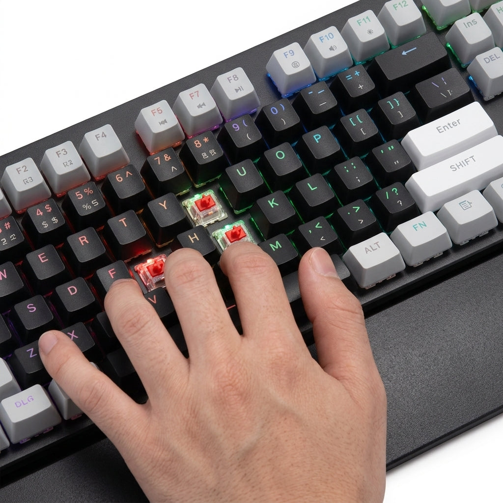 Teclado Gamer Mecánico K600 Con Apoya Muñecas