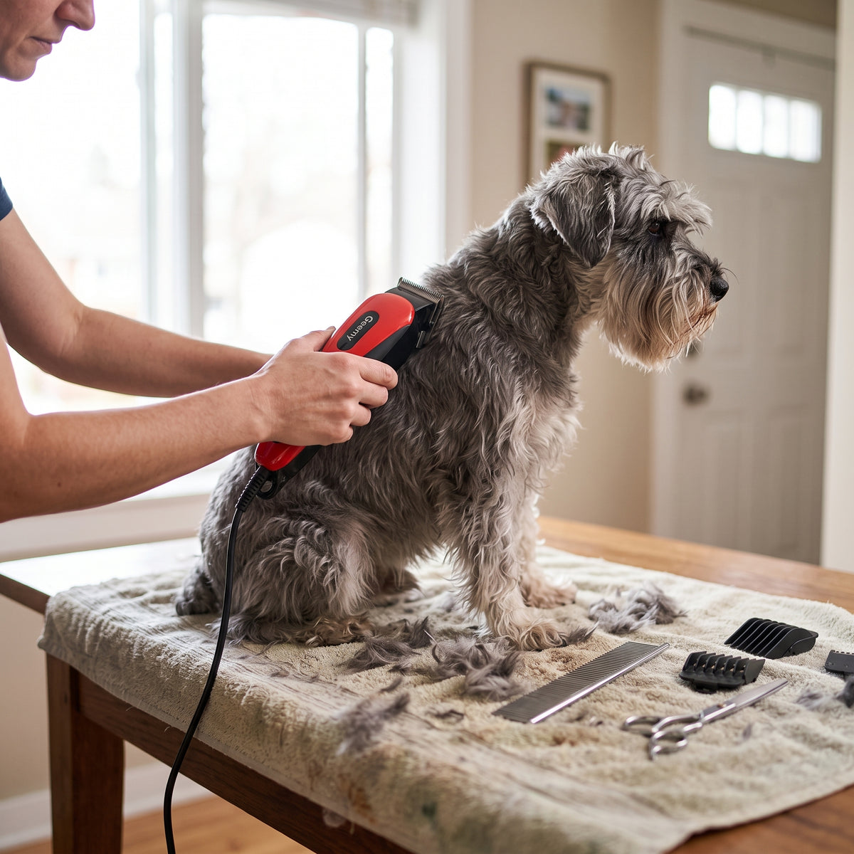 Máquina Peluquera Geemy GM-1023 Para Perros Y Gatos Con Kit De Accesorios