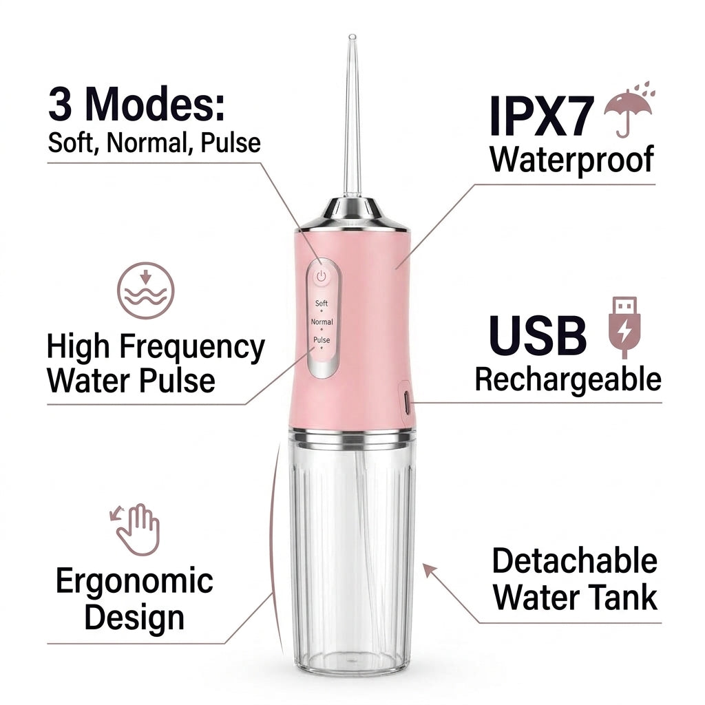 Irrigador Bucal Eléctrico Limpiador Dental De Agua