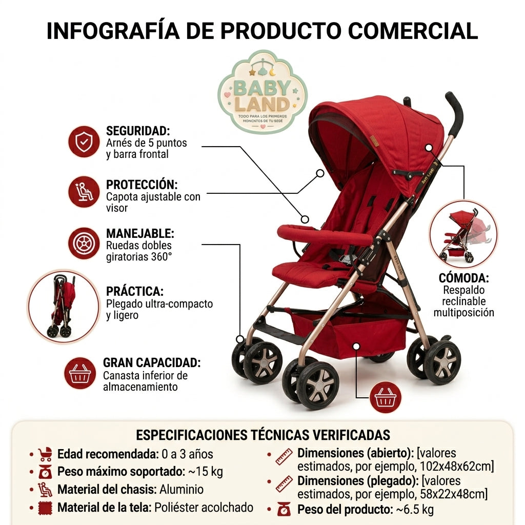 Coche De Bebé Convertible Multifuncional