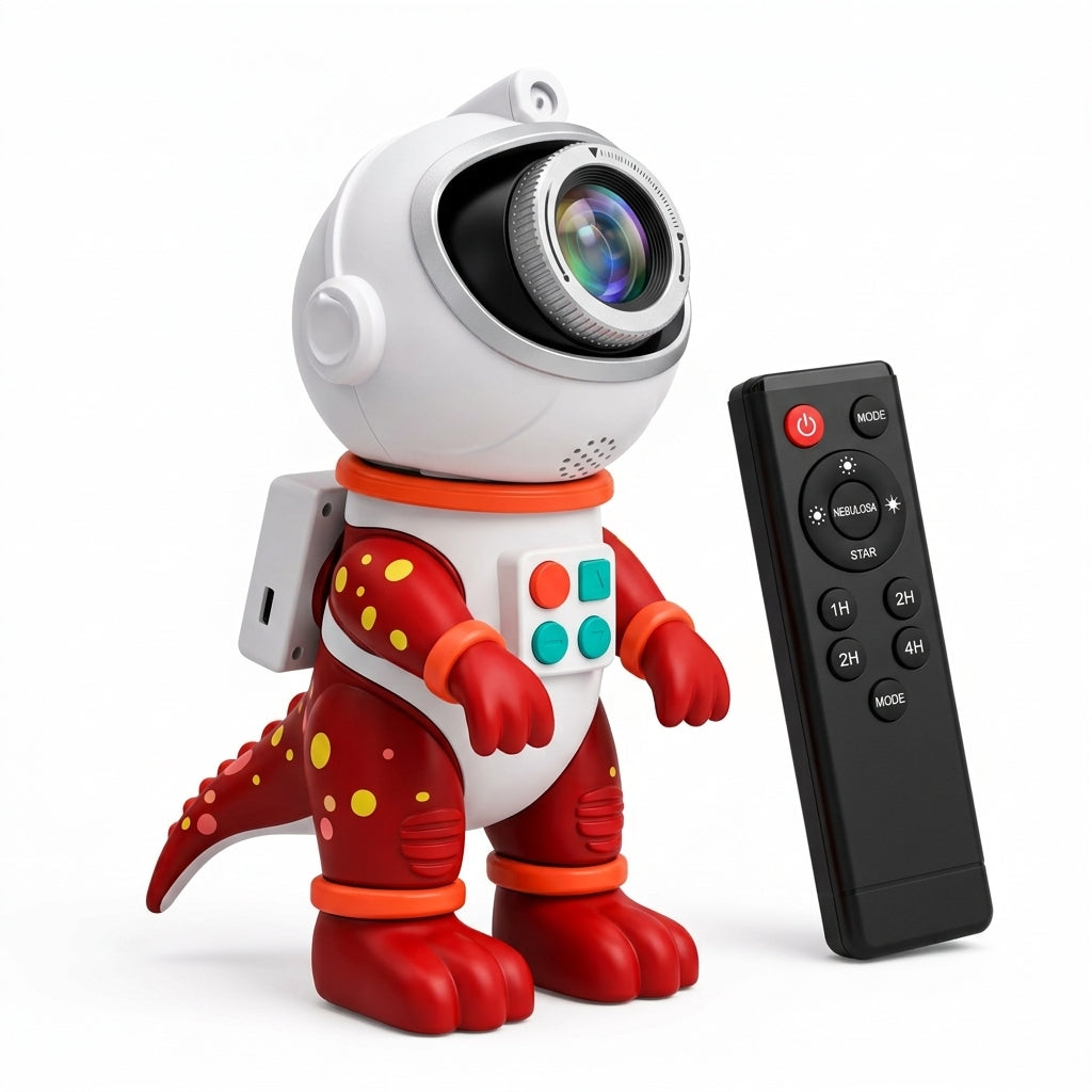 Proyector Astronauta Dinosaurio QS01 Con Luz Ambiental