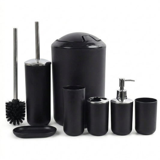 Set Utensilios Accesorios De Baño |Juego X6 Color Negro