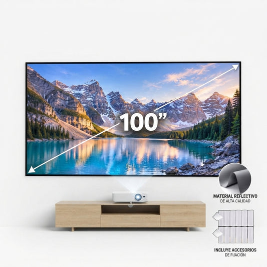 Tela Para Proyector ALR 100 Pulgadas 16:9 Reflectiva